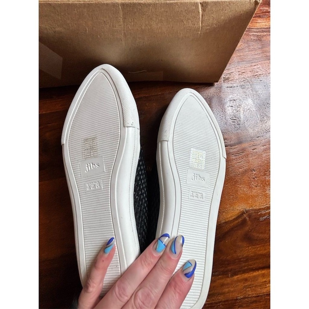 Black Slip-On Perforated Sneakers - Picture 4 of 5
